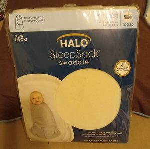 Halo Micro-fleece sleepsack swaddle, 3 way adjustable wearable blanket